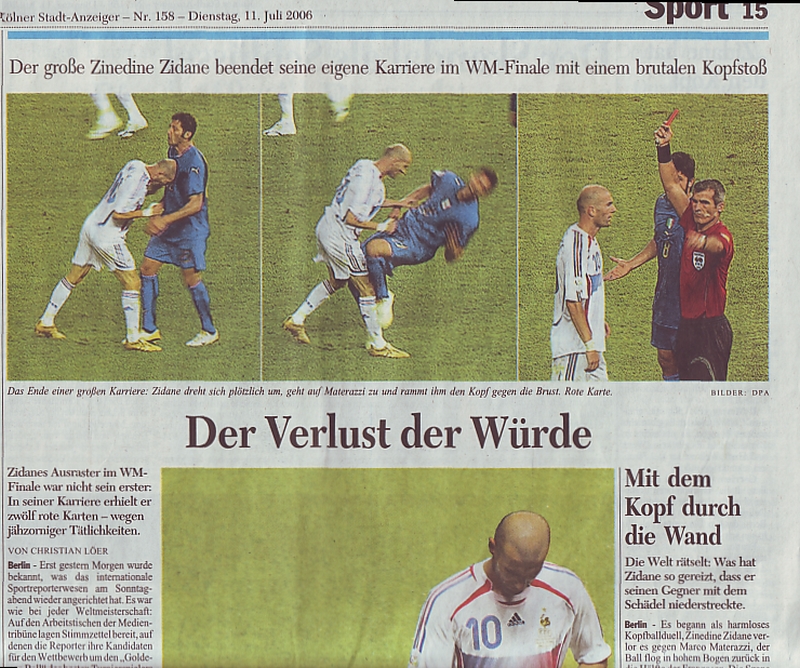 'Der Verlust der W�rde' - Ausriss K�lner Stadtanzeiger Nr.158 vom 11.Juli 2006 - (489K)