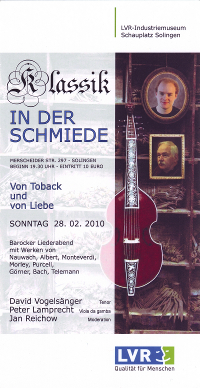Von Toback und Liebe, Sonntag 28.02.2010 im LVR_Industriemuseum Schauplatz Solingen